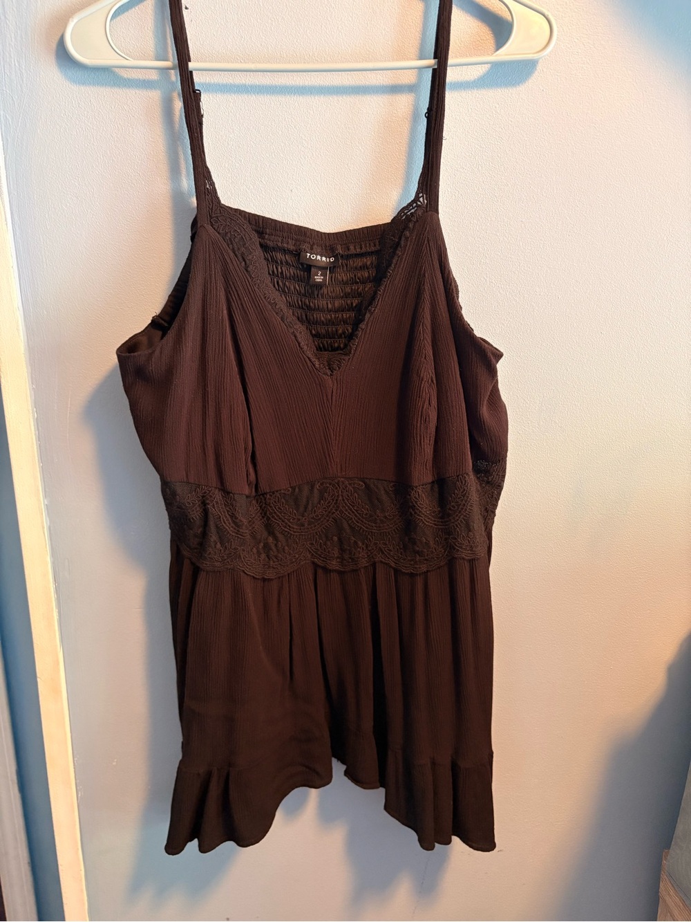 Torrid Black Lace-Trim Cami Top